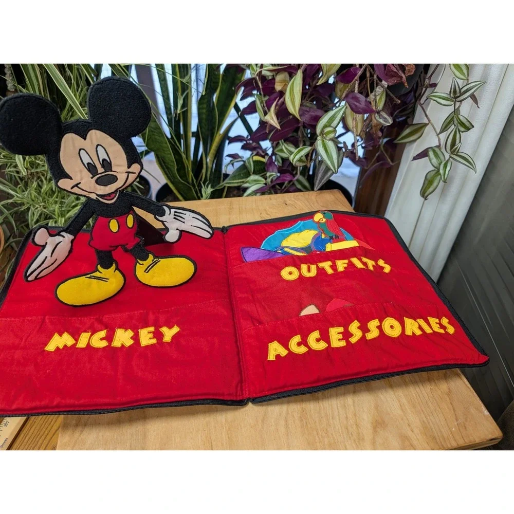 Pockets of Learning Children's Press N' Dress Mickey Zip Book Double Handles Red